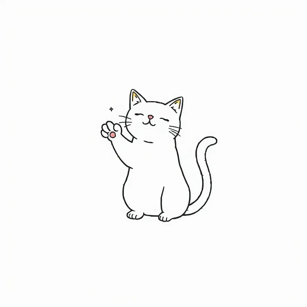 招财猫 문신