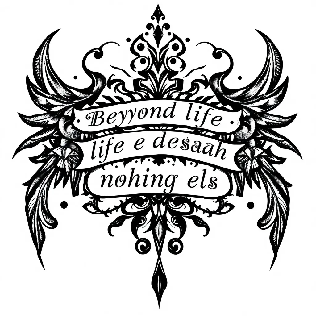 “Beyond life and death, nothing else matters.” tatuagem