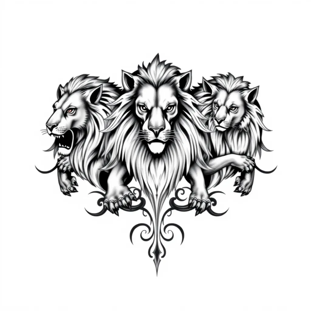 3 LIONS tatuaggio