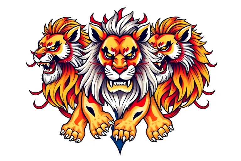 3 LIONS tatuointi