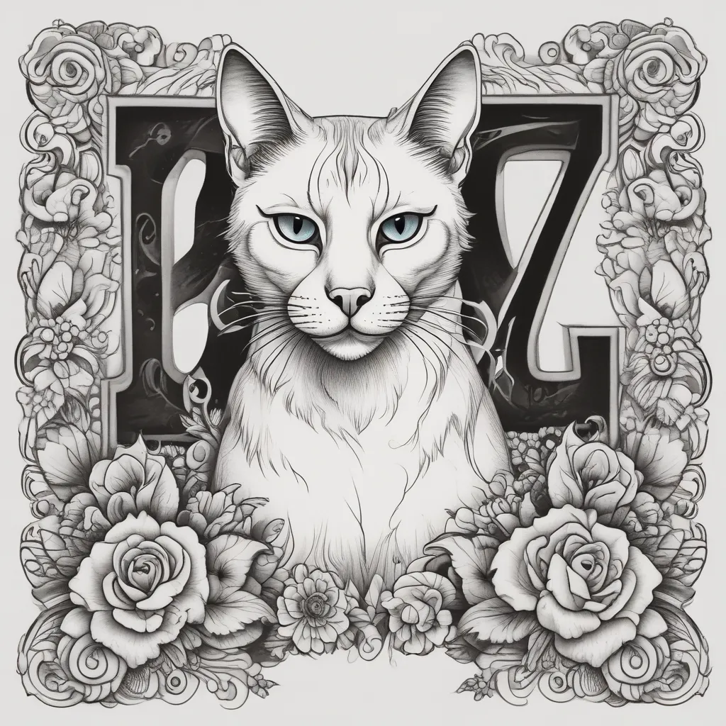 a cat and the number 17 tatuagem