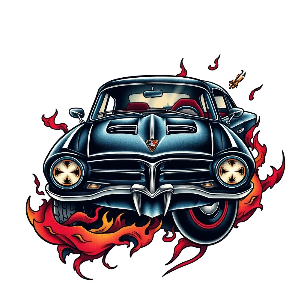 um carr fusca tatuaje