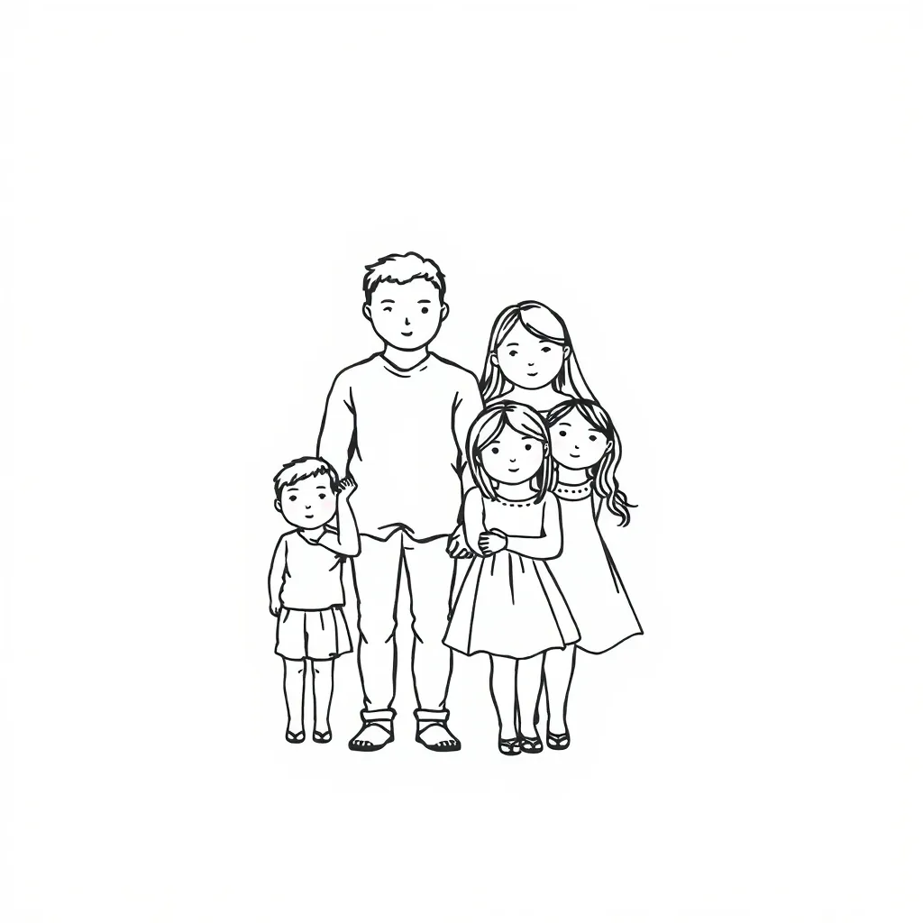 一家四口亲子 tatuaje