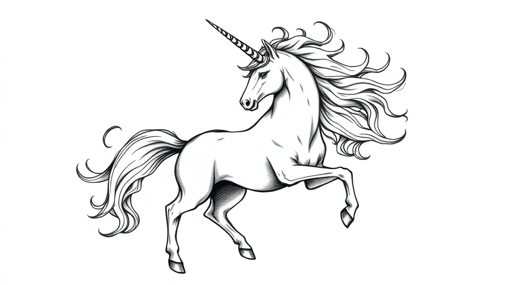 une licorne de feu tattoo