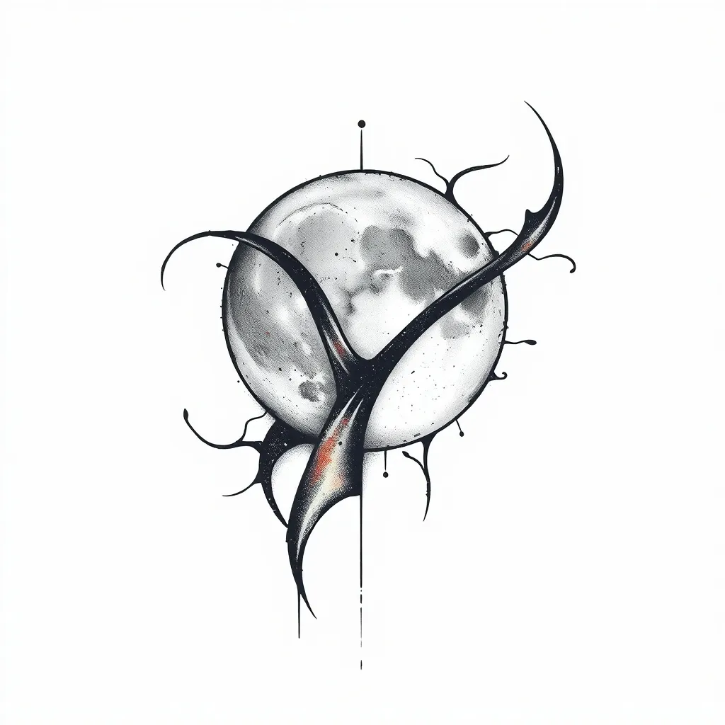 a letter of Y composed by new moon and further  टैटू