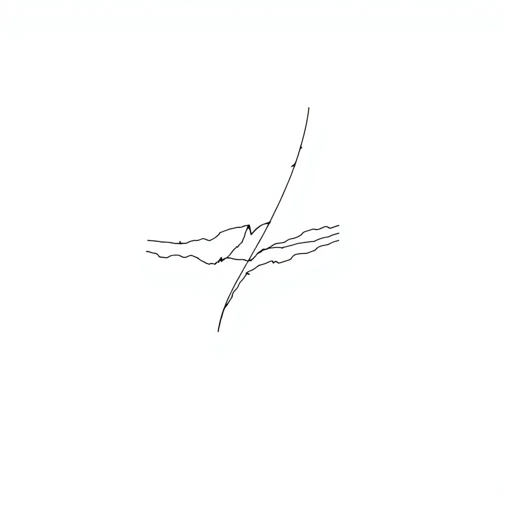 A tattoo for the left leg, consisting of lines, depicting loneliness and responsibility. 문신