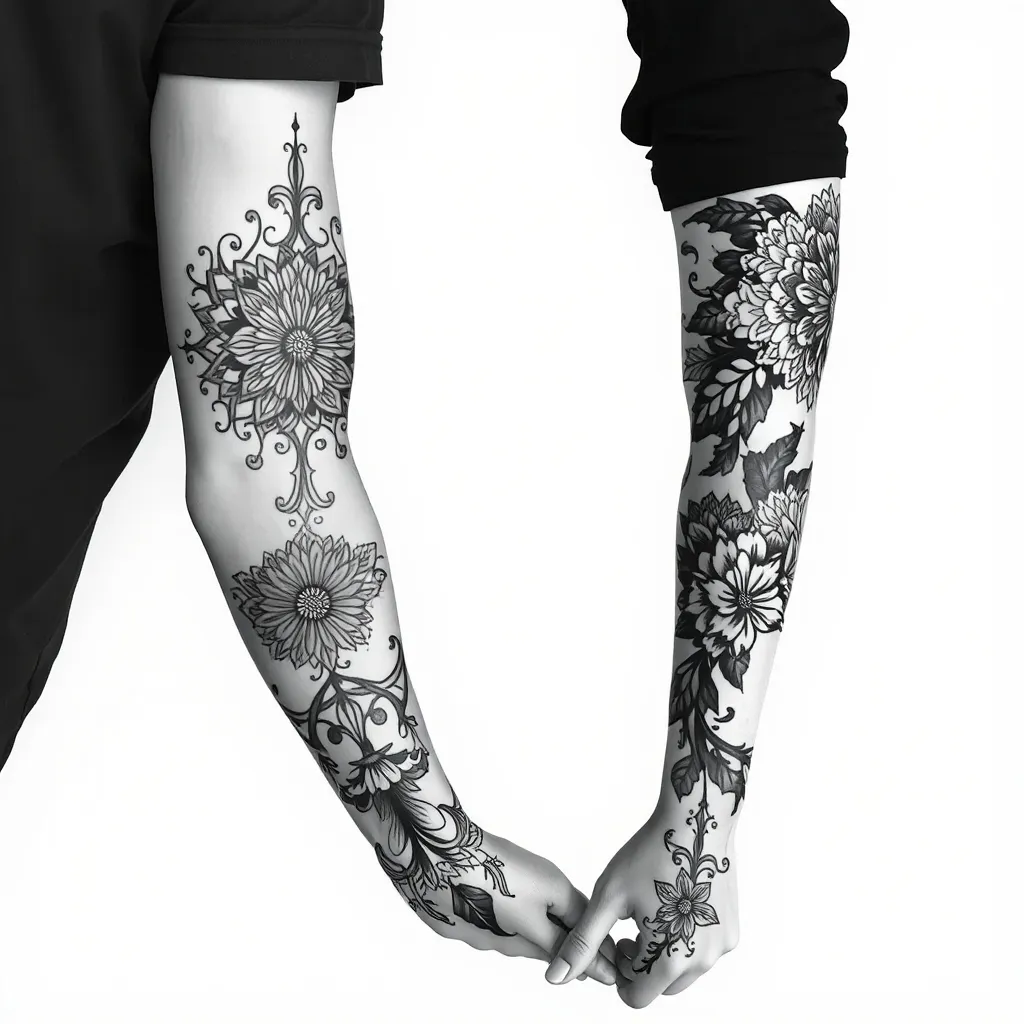 Un tatouage partagé avec sa grande soeur . Style sérieux et esthétique  Tätowierung