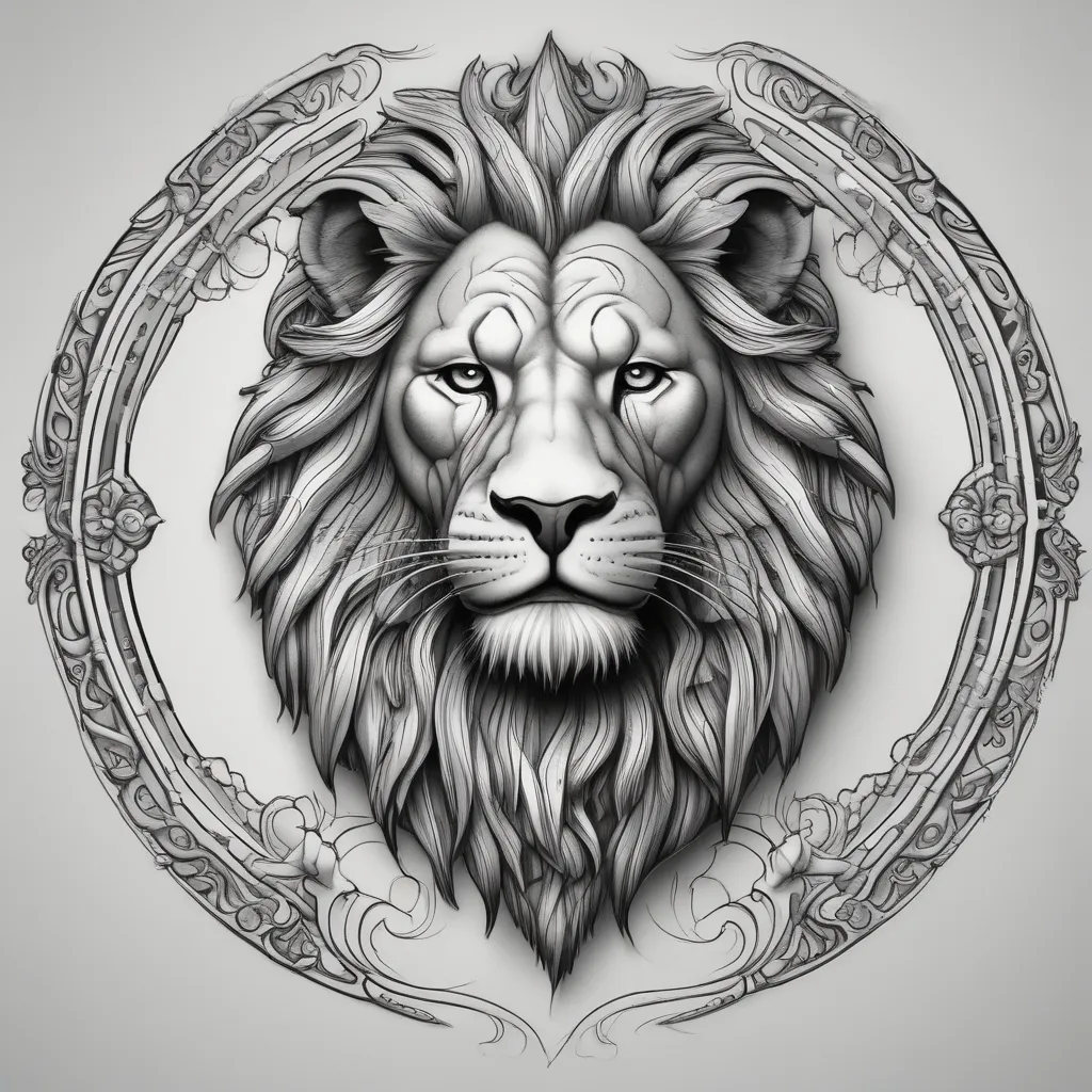 A the lion 문신