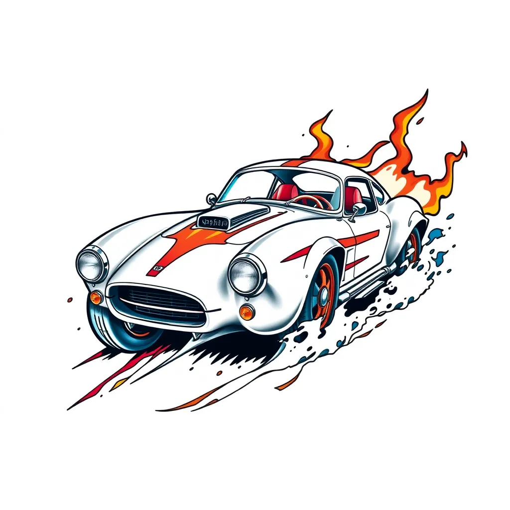 Adrenaline speed car tattoo