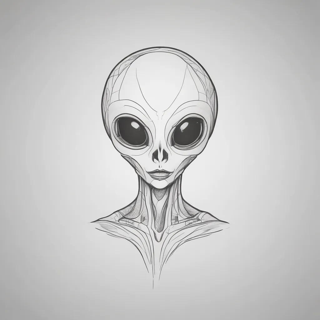 alien cute tatuaż