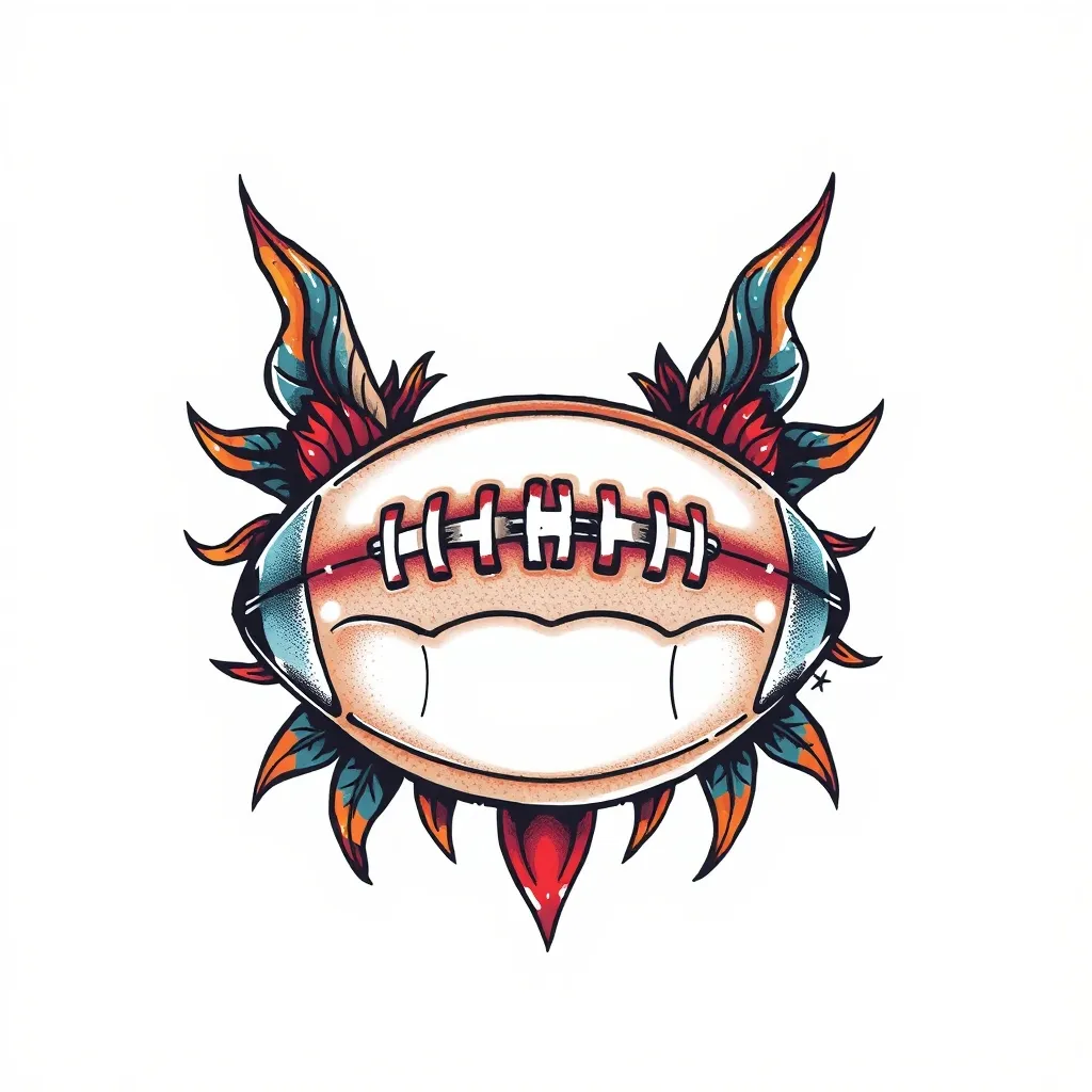 American football татуировка