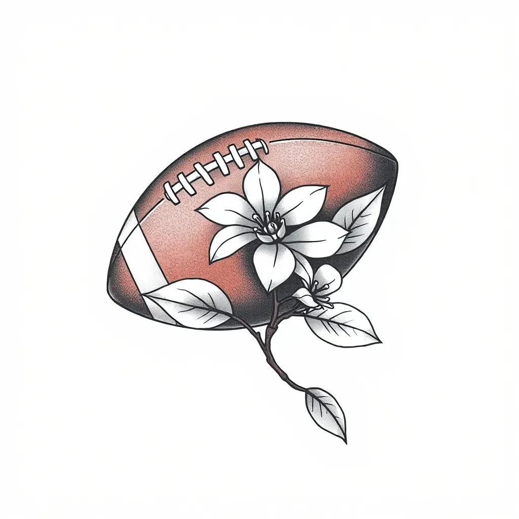 american football with jasmine татуировка