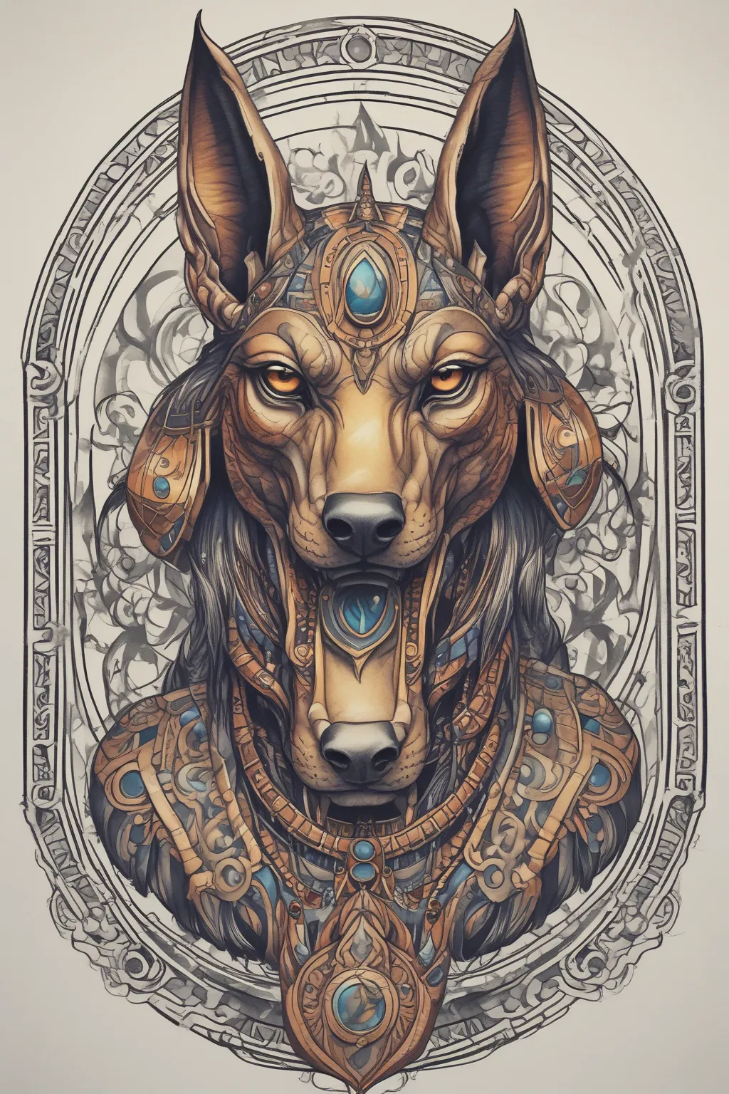 anubis tatuaje