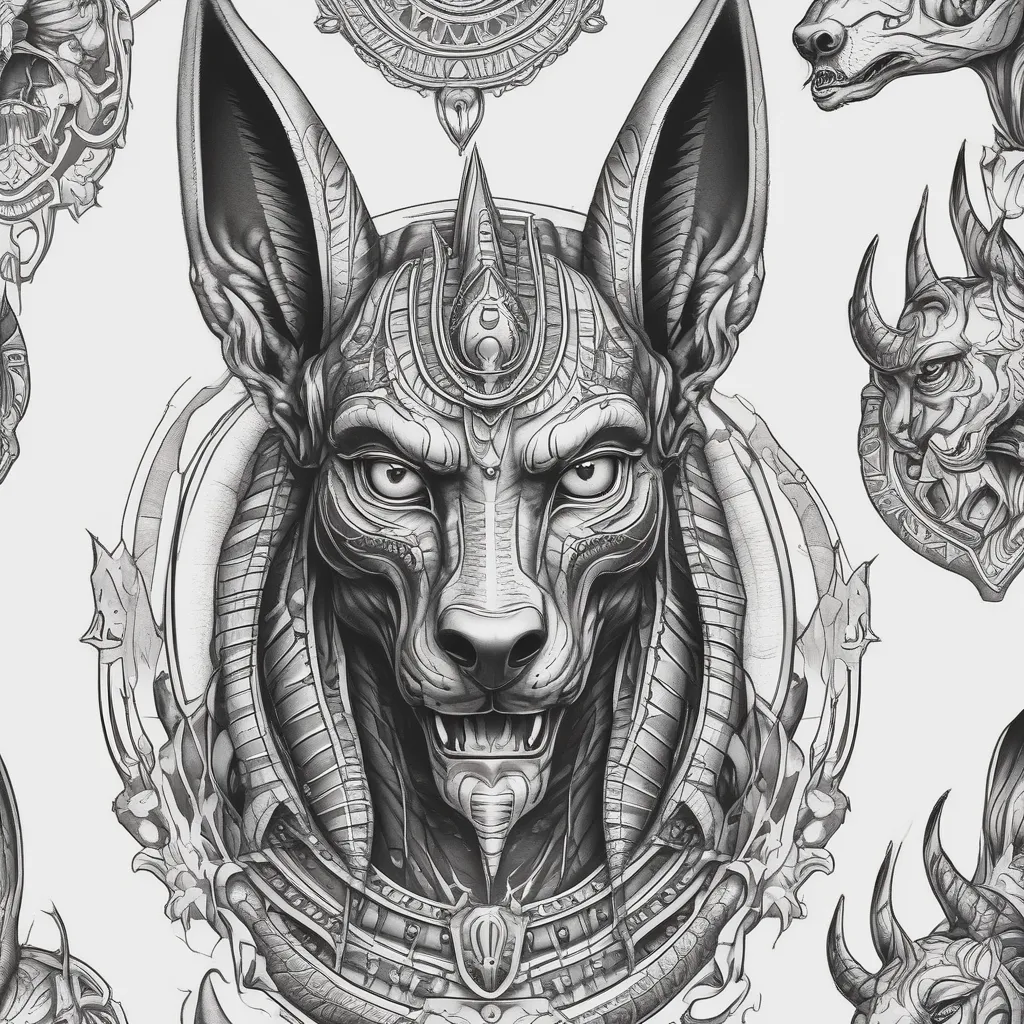 anubis démoniaque tatuaje