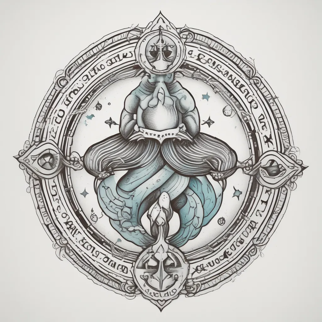 Aquarius zodiac sign tatuaggio