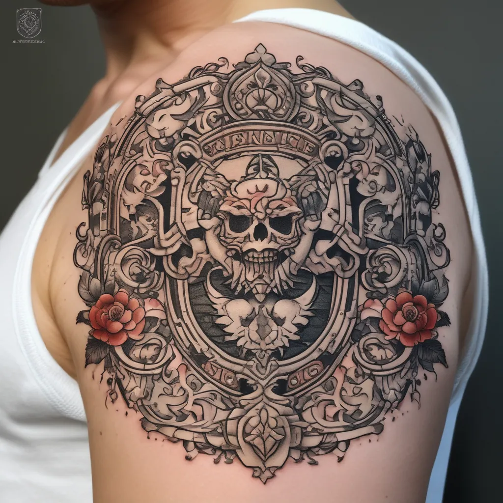 Aremnian coat of arms chest tatoo τατουάζ