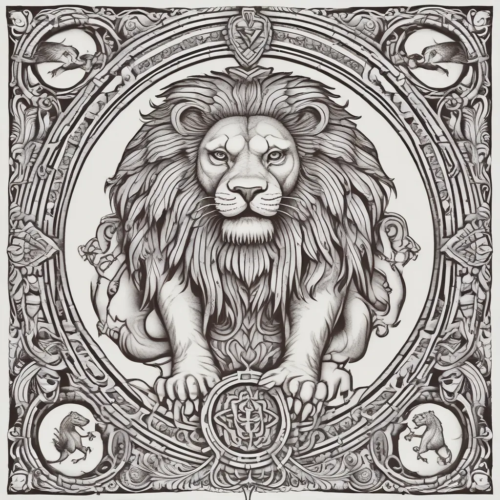 armenian coat of arms with lion tatuaż