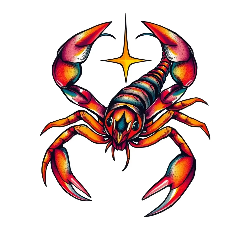 astres scorpion tatuaggio