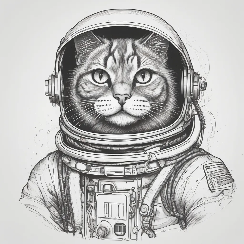 Astronaut cat Tätowierung