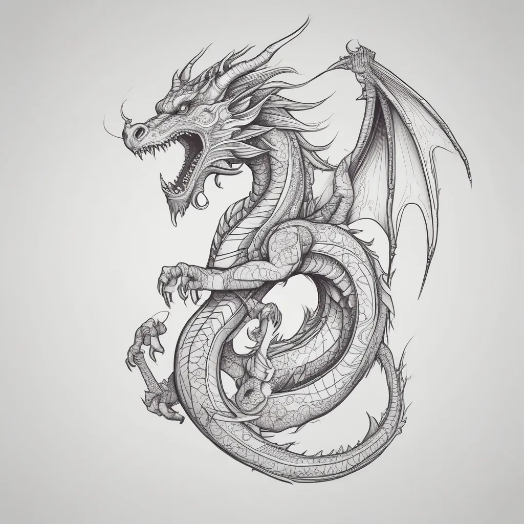 dragon de espalda tatuaje