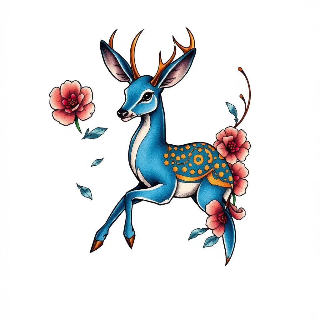 blue doe tattoo