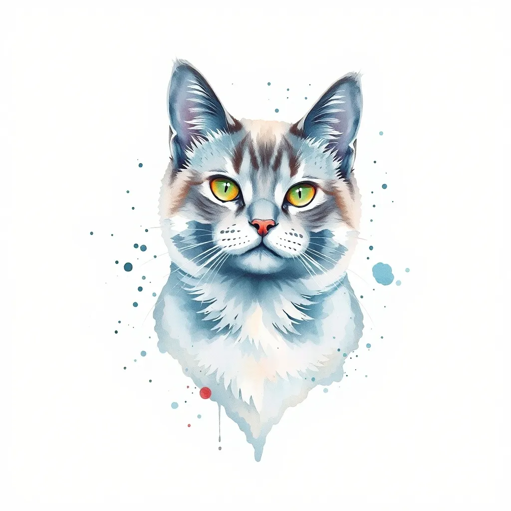 British shorthair blue cat τατουάζ