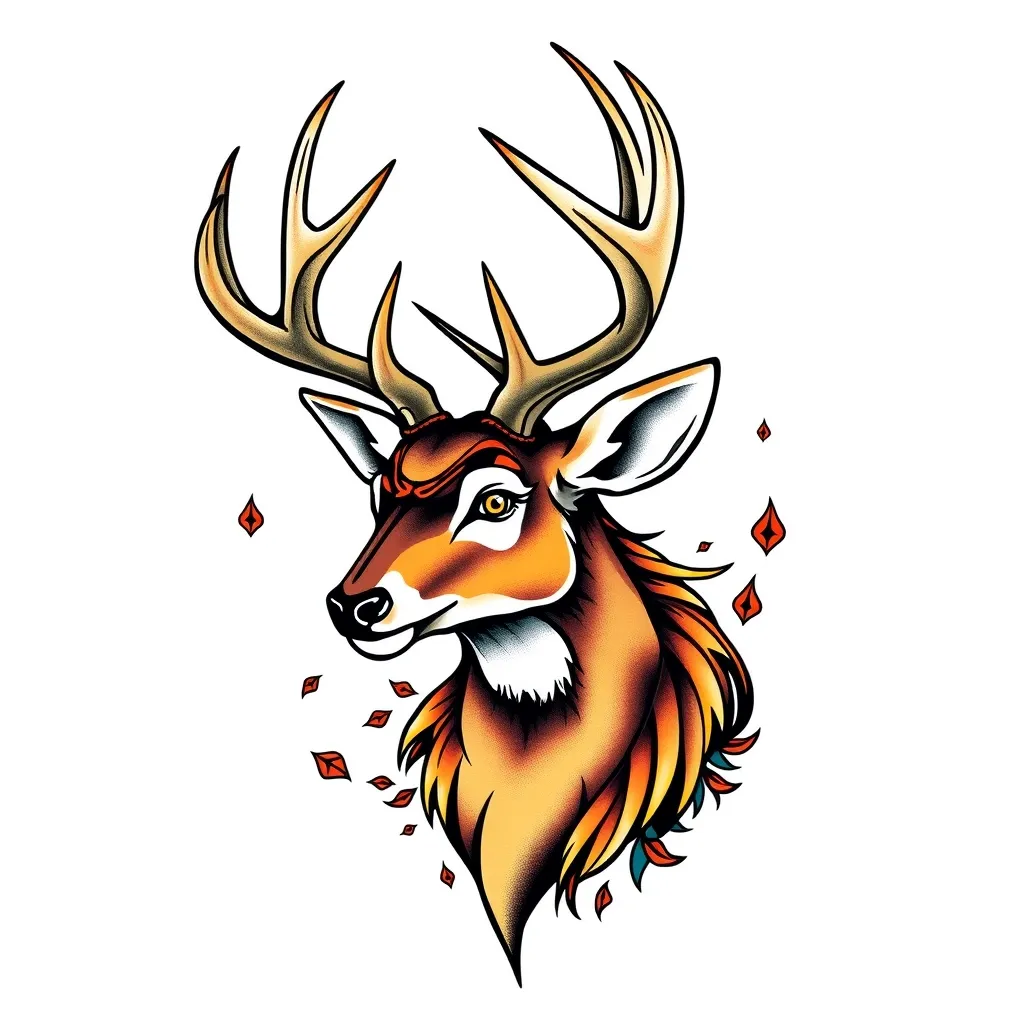 Buck deer tatouage