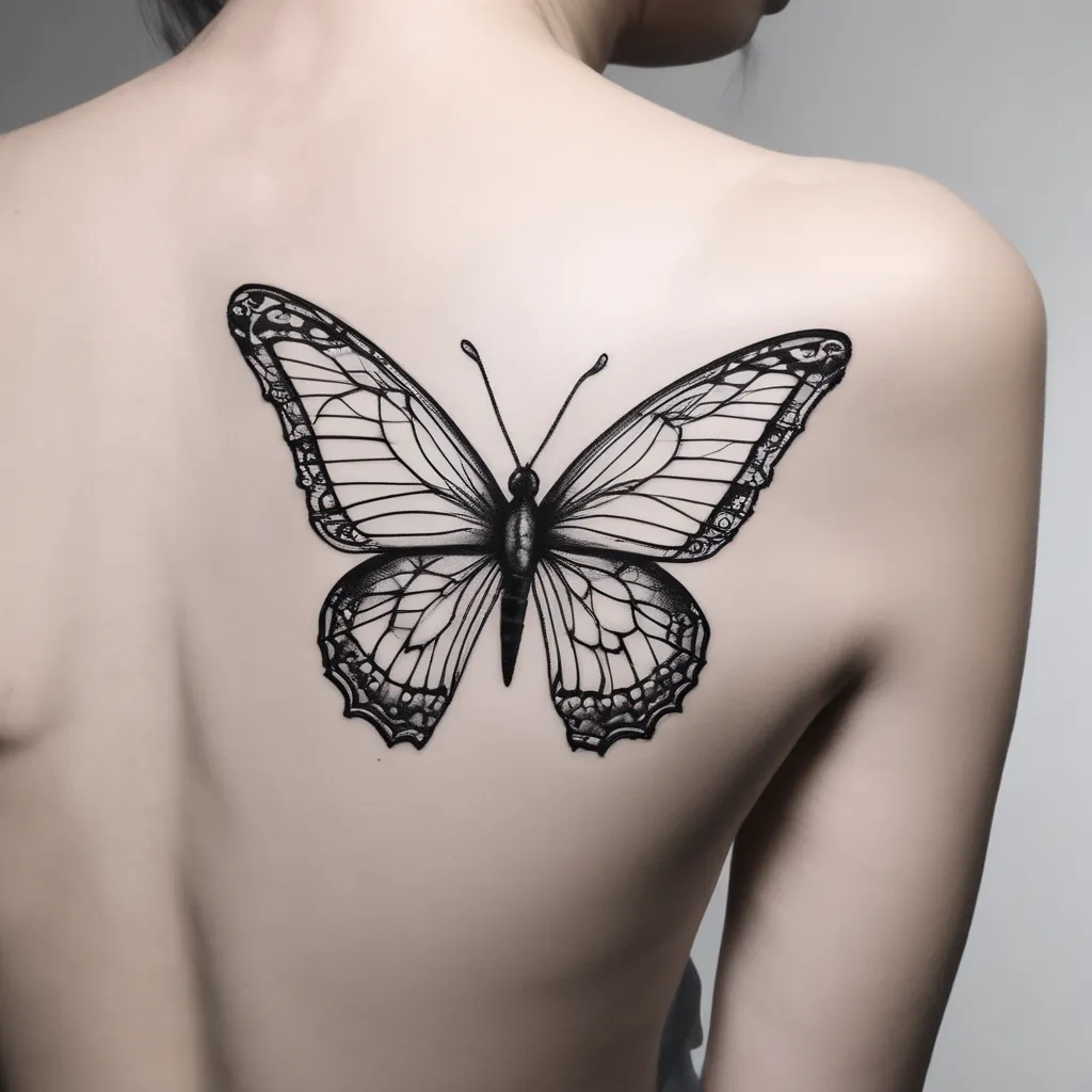 bufferfly conpose of "0101011010001011010101001010" tatuering