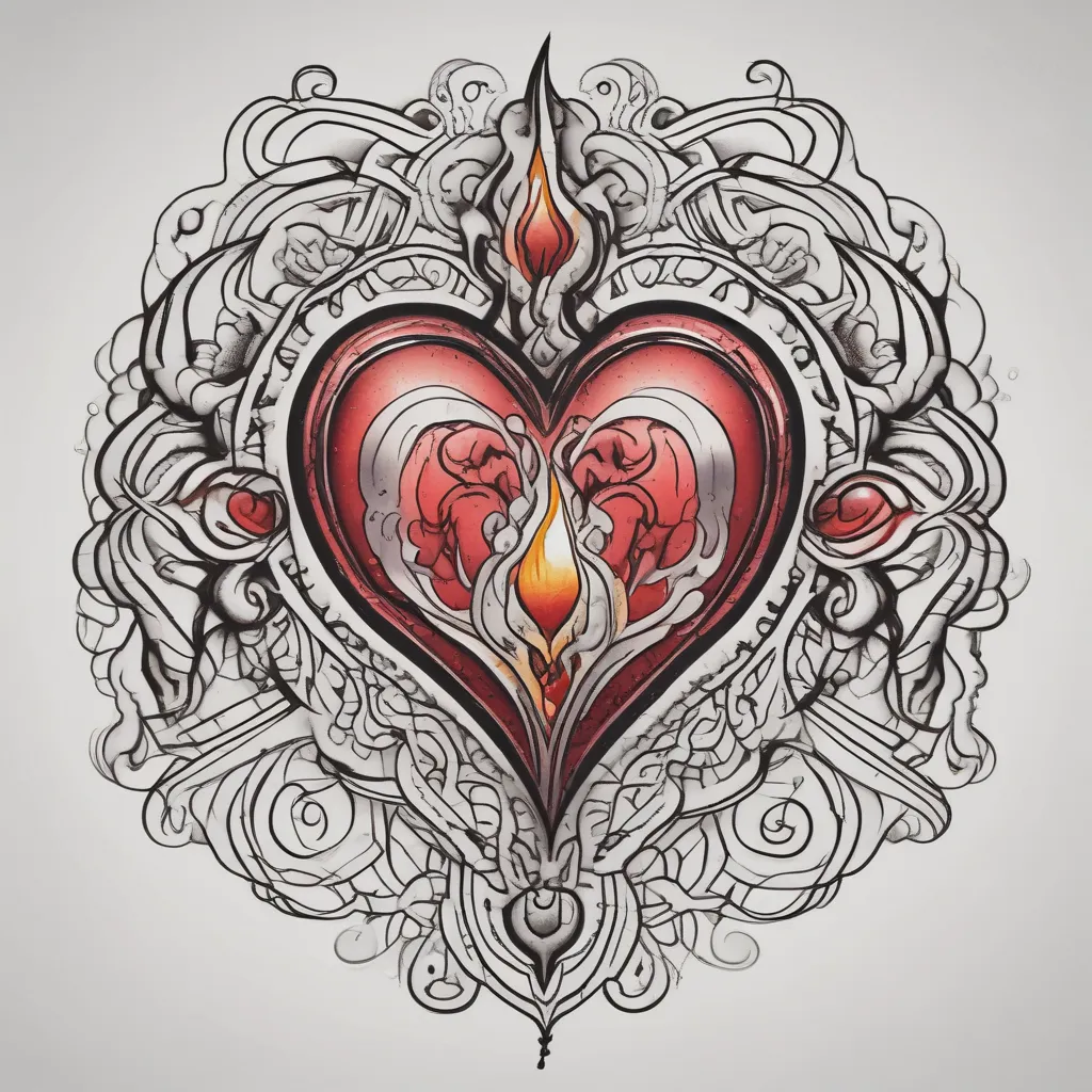 Brennendes Herz  tattoo