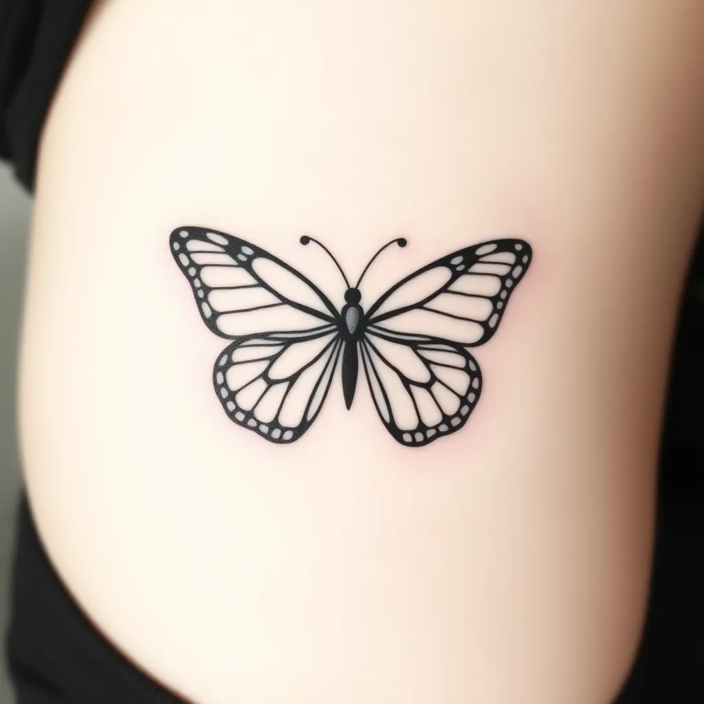 butterfly tatuaż