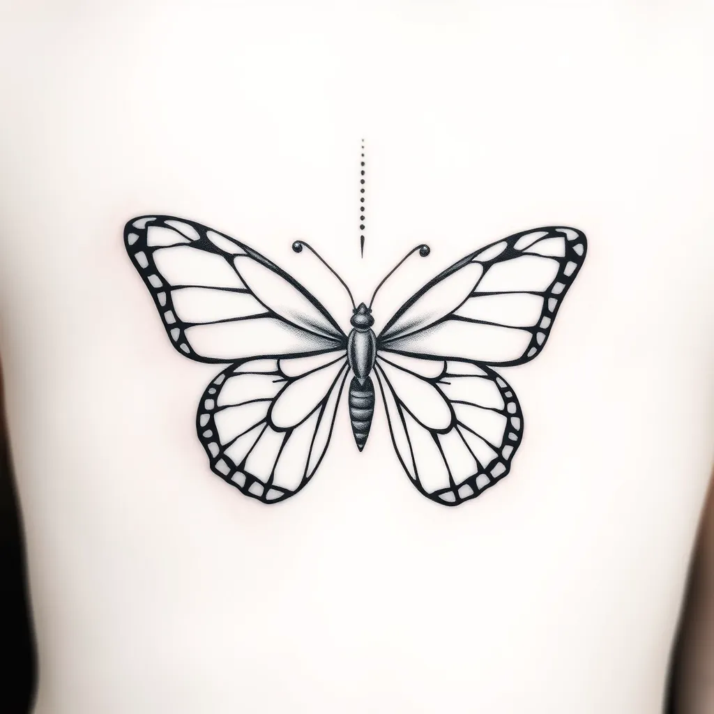 Butterfly and shine tattoo