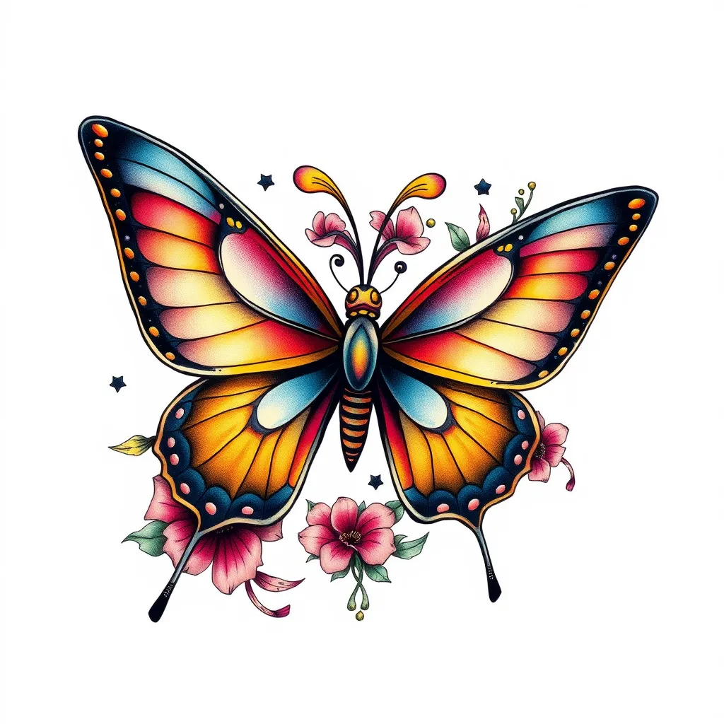 butterfly fantasy  tatuagem