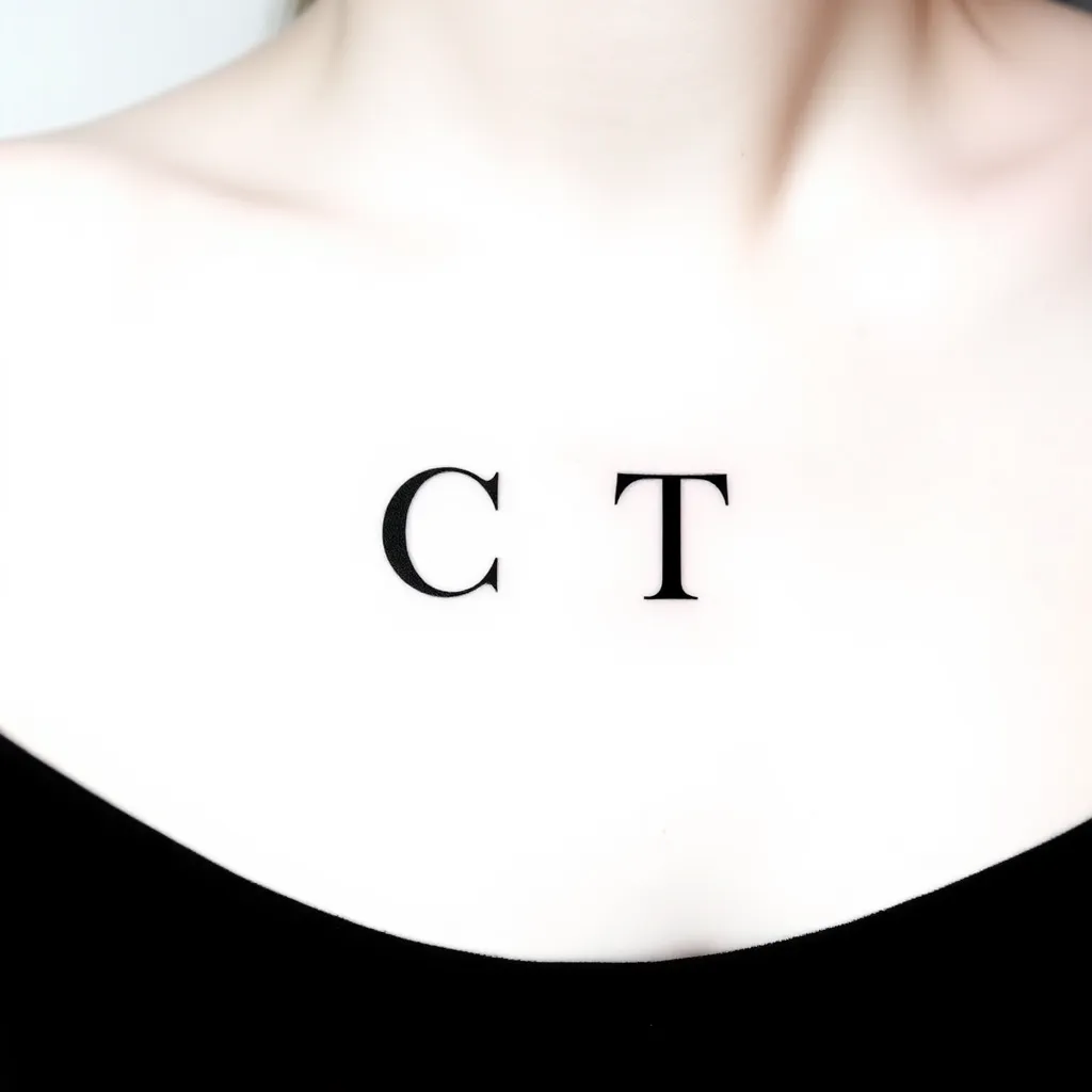 Can you create a simple tattoo with these three letters: C C T? tattoo