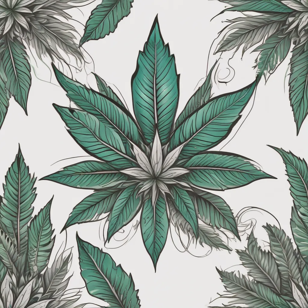 feuille de cannabis tatuagem