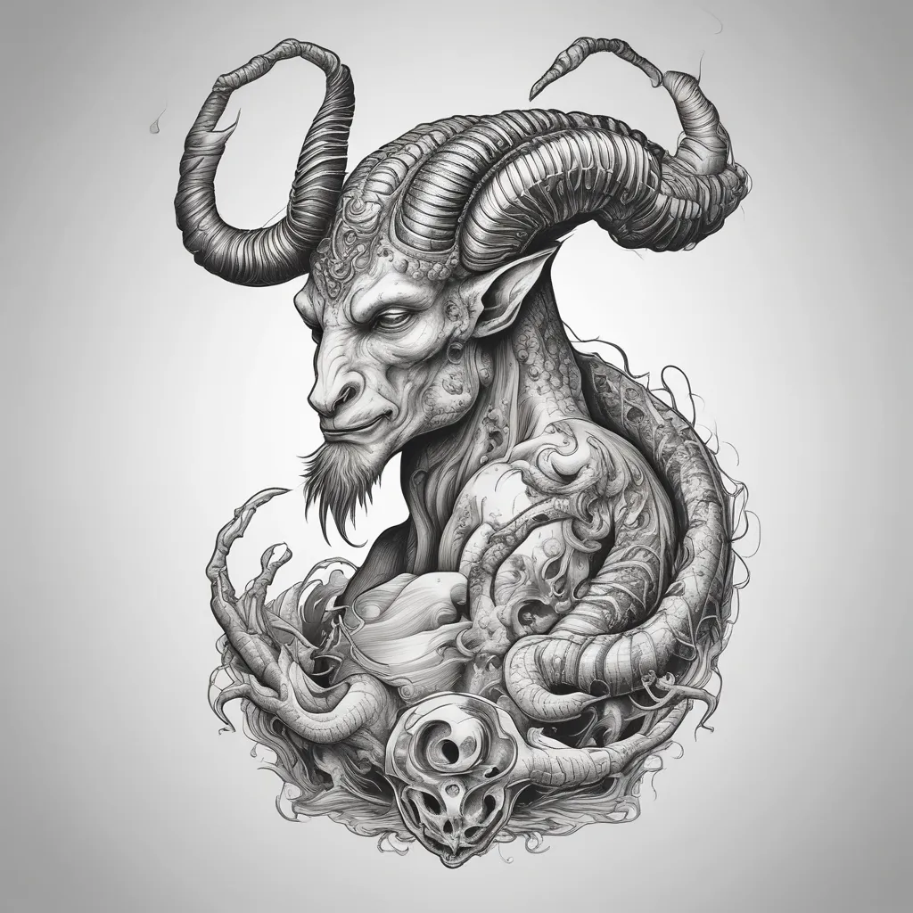 Capricorn fight for neck tatuering