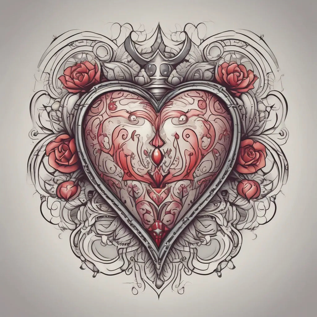 Card deck heart tatuaje