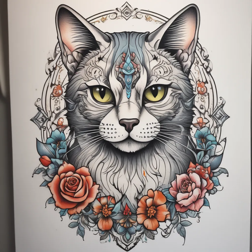 cat tatuaggio