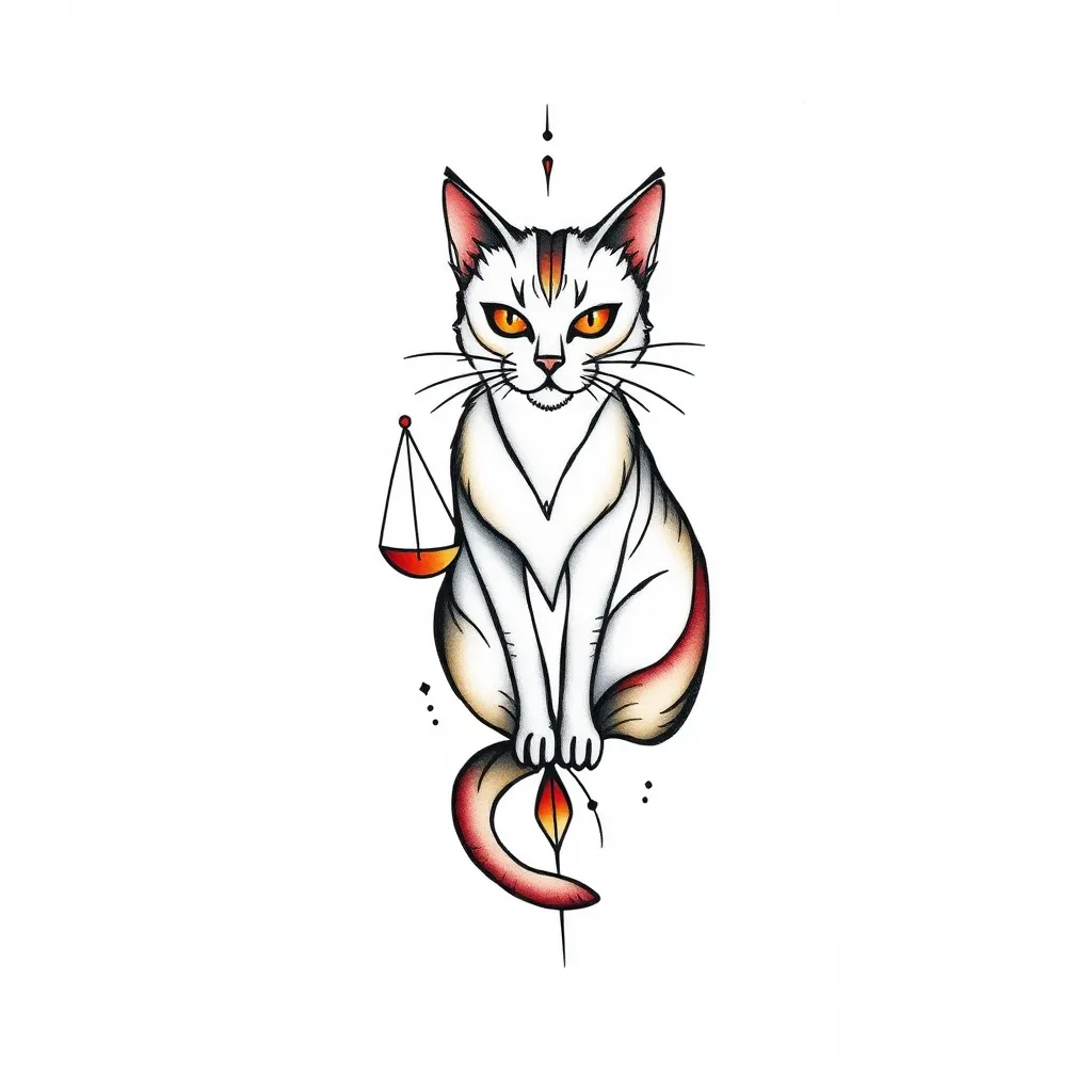 Cat libra tatoeage