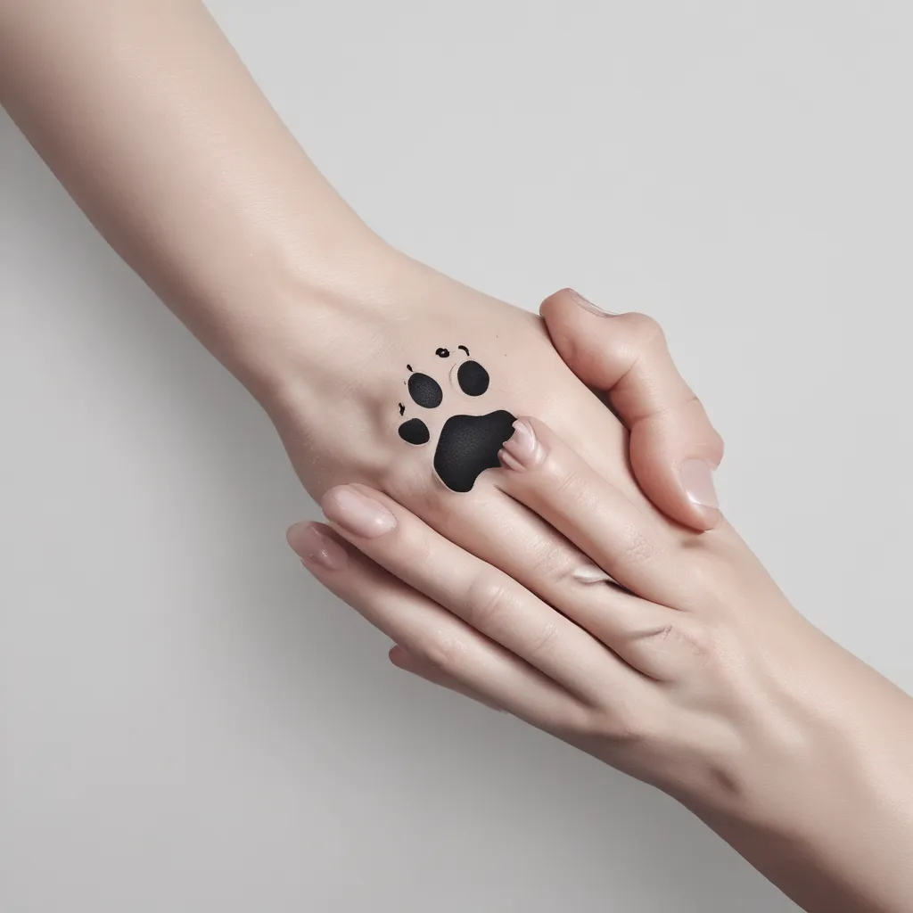 cat paw tattoo 纹身