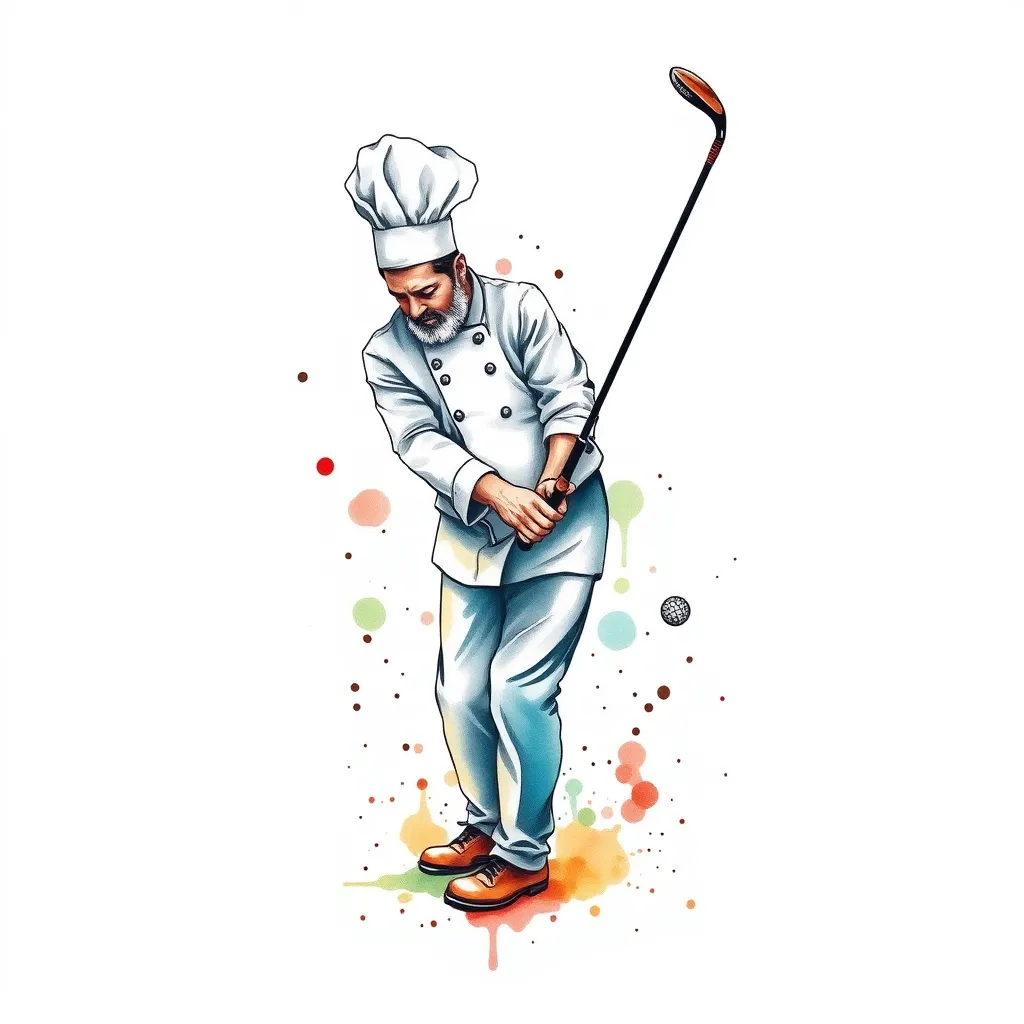 Chef golfing 入れ墨