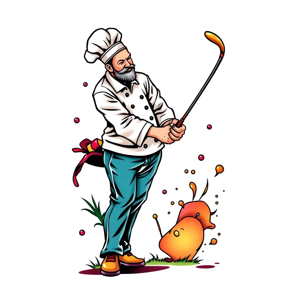 Chef golfing  入れ墨