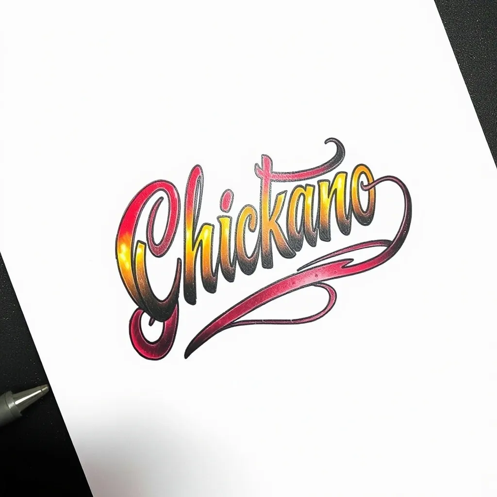 JayeLee的奇卡诺花体字 纹身