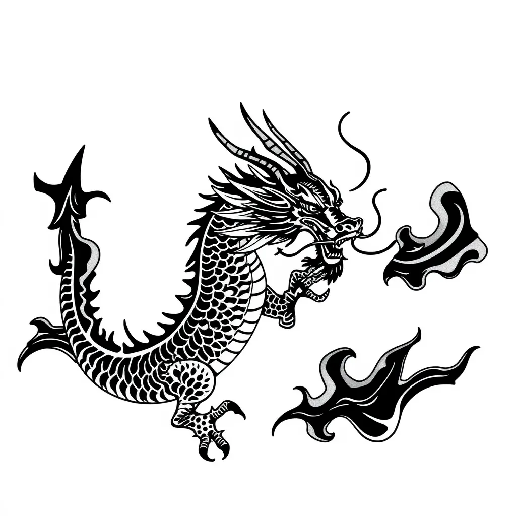 Dragon chino  tatuering