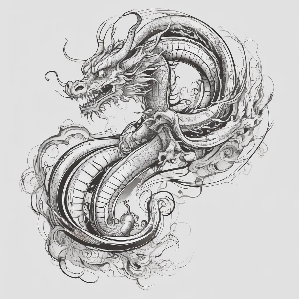 Chinese dragon टैटू