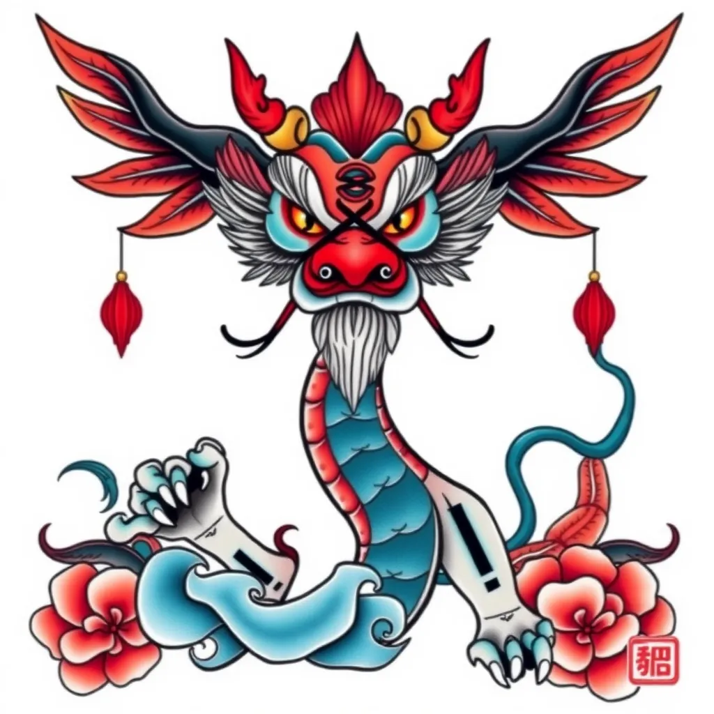 Chinese Pixiu Illustration
 tattoo