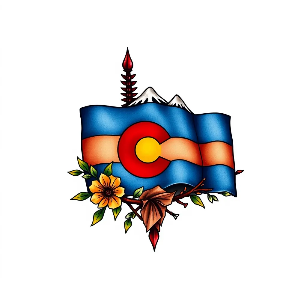 Colorado Flag टैटू