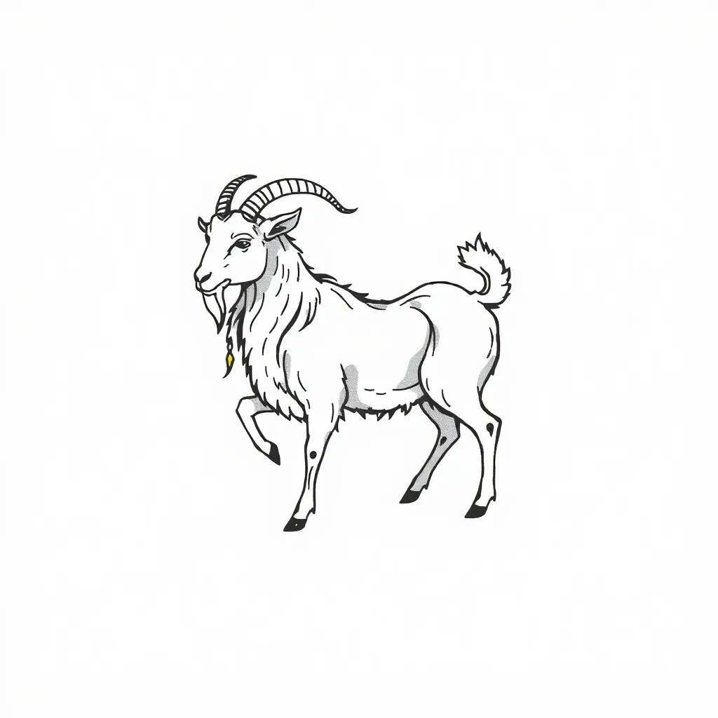 combine with chinese Zodiac goat τατουάζ