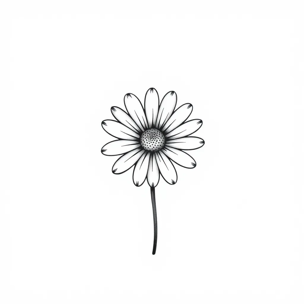 Common daisy tattoo