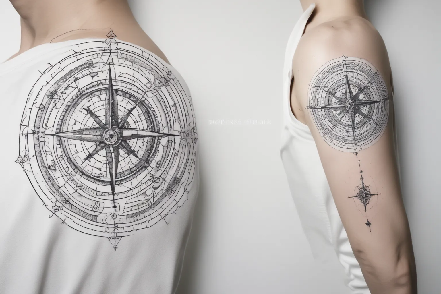 Compass tatoeage