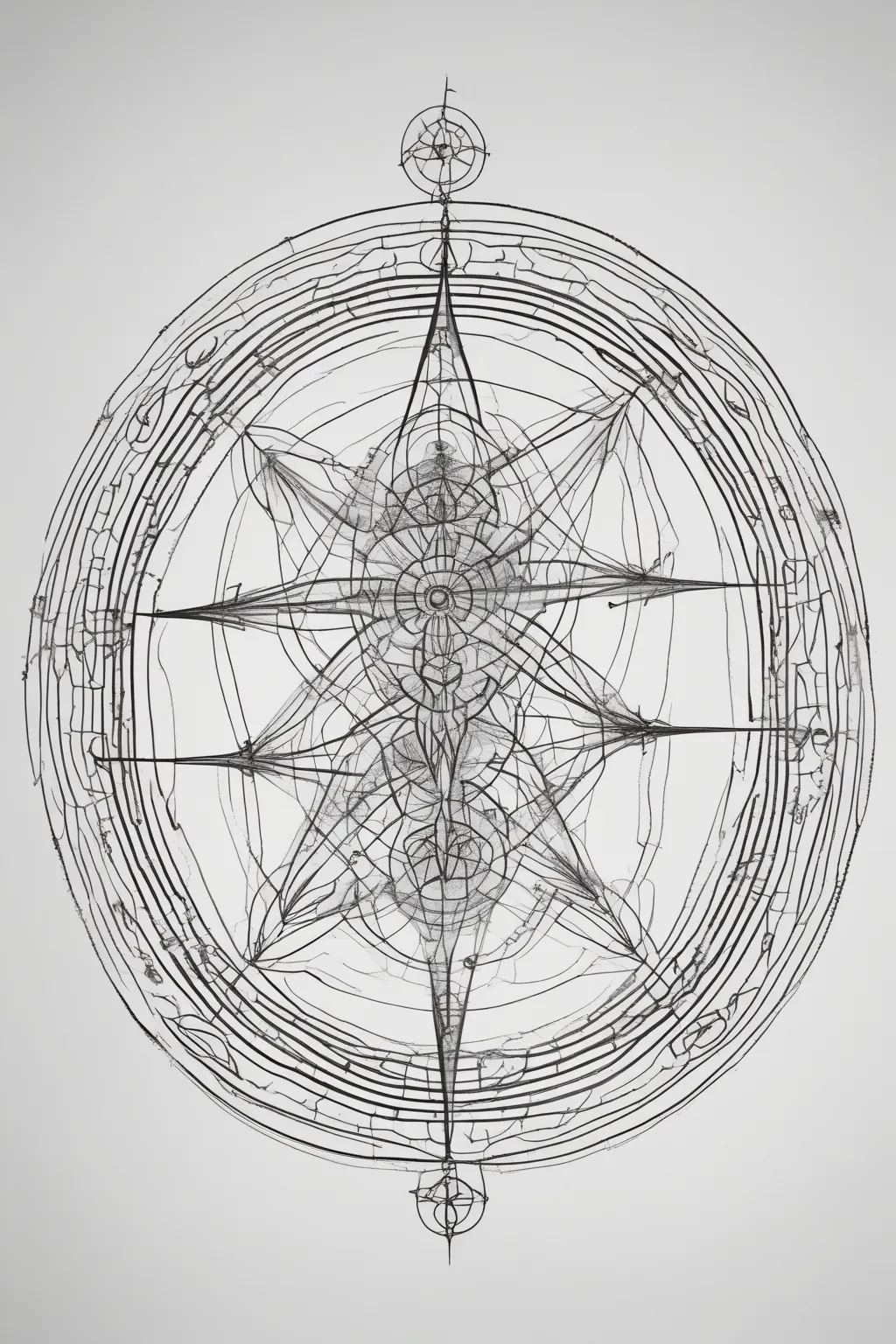 compass, sacred geometry 入れ墨